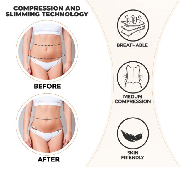 M Skin Color Women's Seamless Body-Shaping Onesie with Zipper - Abdomen Slimming and Hip Lifting Tristar Online