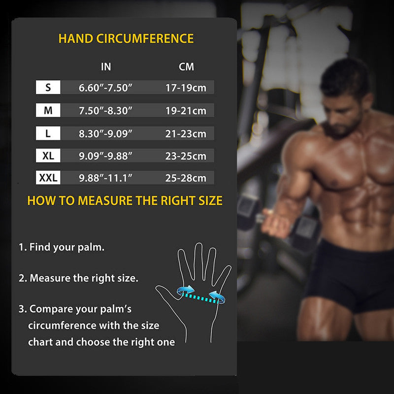 Size XXL Black Heavy Duty Workout Gloves with Wrist Support - Anti-Slip Gel Padded Gym Gloves for Weightlifting, Training & Fitness Tristar Online