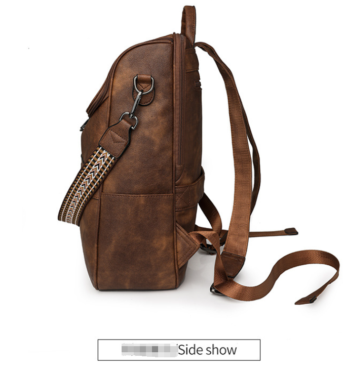 Blue Stylish Anti-Theft Backpack for Women - Vintage PU Leather Convertible Rucksack & Shoulder Bag Tristar Online