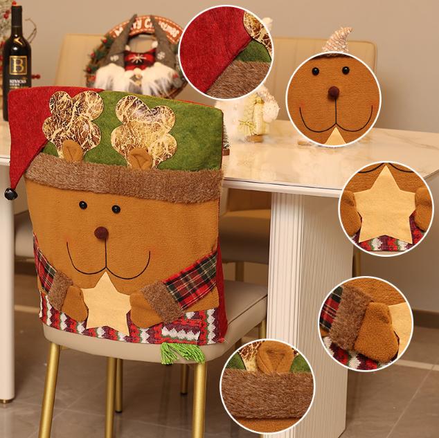 Festive Christmas Dining Chair Covers | Santa, Snowman & Reindeer Character Slipcovers Tristar Online
