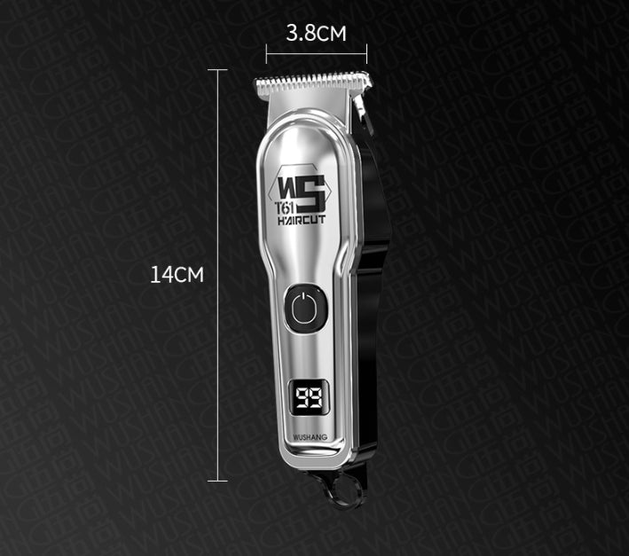 Silver Professional Cordless Hair Clippers - USB Rechargeable Trimmer with LED Display for Barbers & Home Grooming Tristar Online