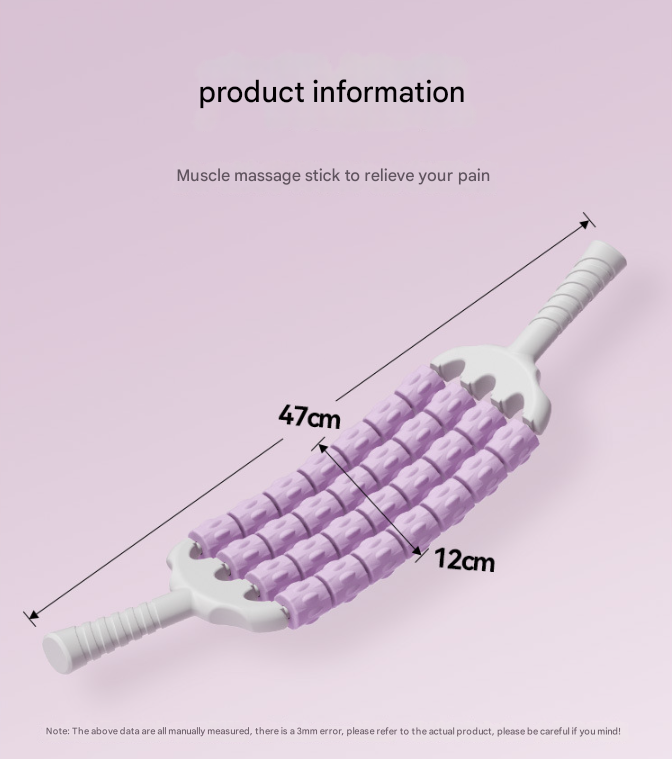 Purple Four-Row Bendable Massage Roller - Muscle Relaxation and Sensory Integration Training for Children Tristar Online