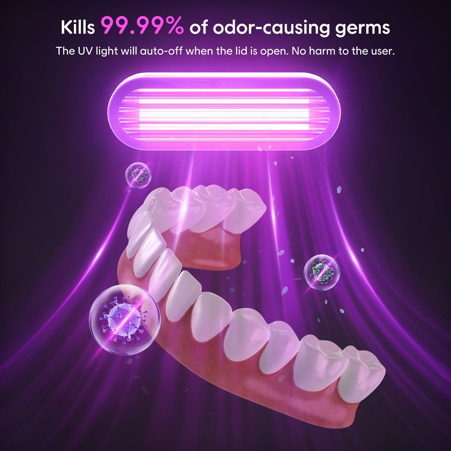 Professional Ultrasonic Cleaner with UV Light - 45000Hz for Dentures, Retainers, Jewelry & More(white) Tristar Online