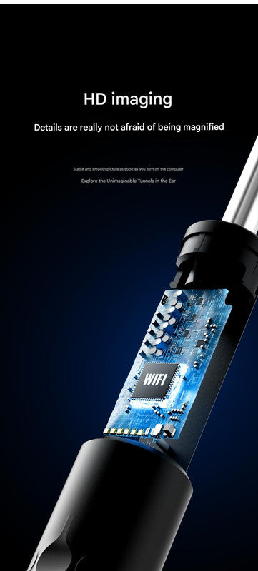 Smart Visual Ear Cleaner with HD WiFi Camera - Gentle Silicone Tips, USB-C Rechargeable Otoscope for Safe Ear Wax Removal(White low-level version) Tristar Online