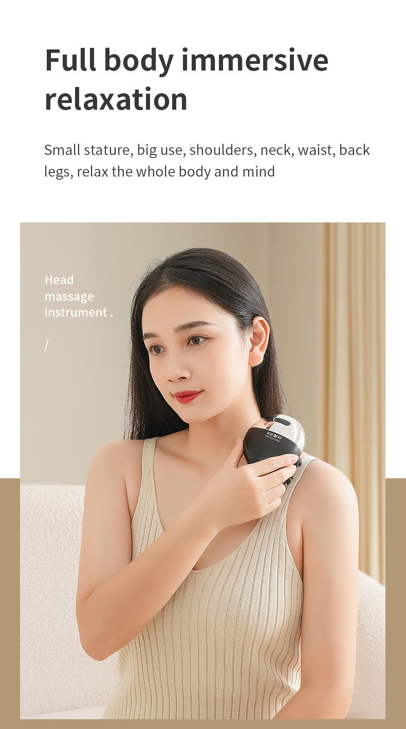 Intelligent 3D Electric Head & Scalp Massager - 7 Massage Techniques, IPX7 Waterproof, Rechargeable(Purple) Tristar Online