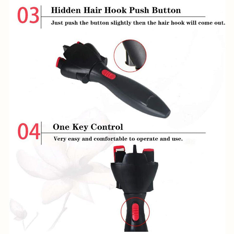 Automatic Hair Braiding Tool - Bi-Directional Rotation, Quick Twist Styling for Braids & Handmade Bracelets(black) Tristar Online