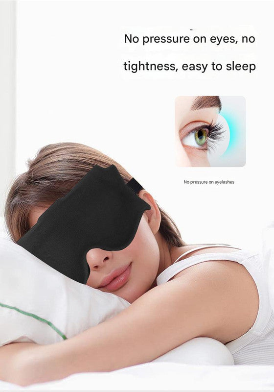 3pc 6D Contoured Zero-Pressure Sleep Mask - 360 Light Blocking Eye Mask with Adjustable Strap(black) Tristar Online