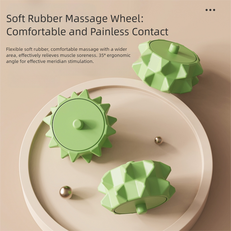 Green Removable Adjustable Wrap-Around Muscle Roller - 11-Wheel Deep Tissue Massager for Legs, Arms & Body Tristar Online