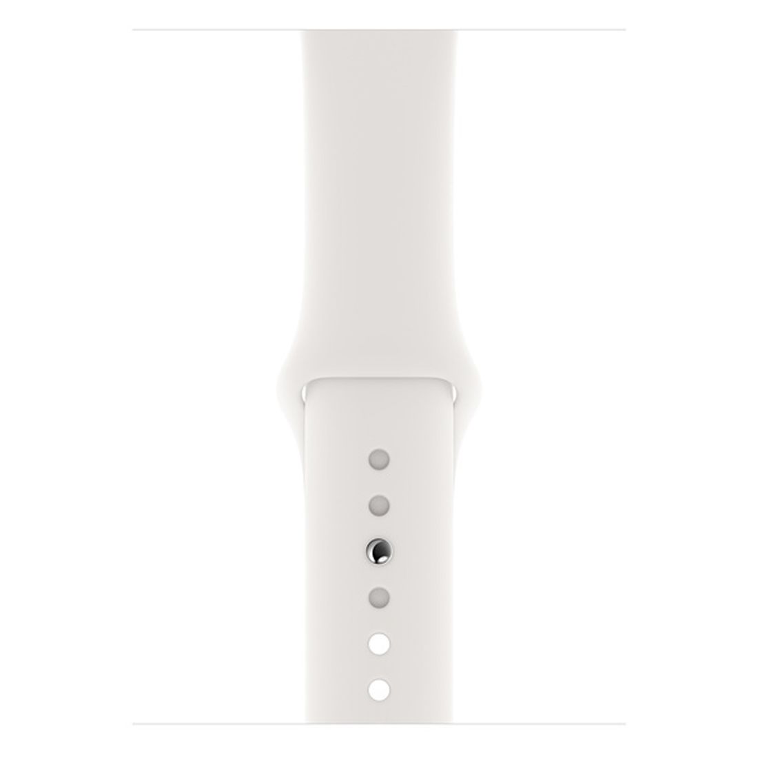 Apple Watch Series 5 44mm Silver Aluminum Case (GPS + Cellular) w/ White Sport Band - Excellent - Refurbished (AU Version) Apple