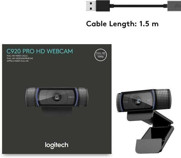 Logitech C920 HD Pro Webcam - Black Logitech