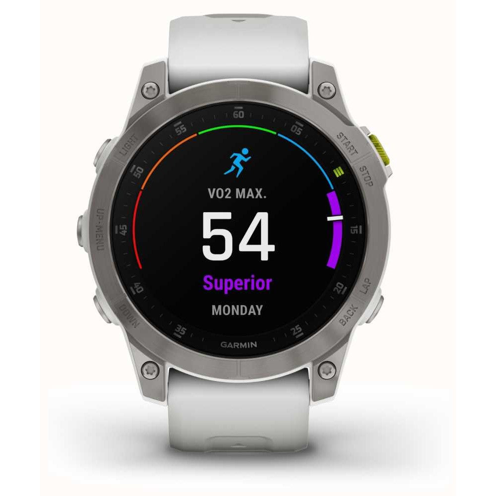 Garmin Epix Gen 2 Watch Carrera White Titanium with Silicone Band Garmin