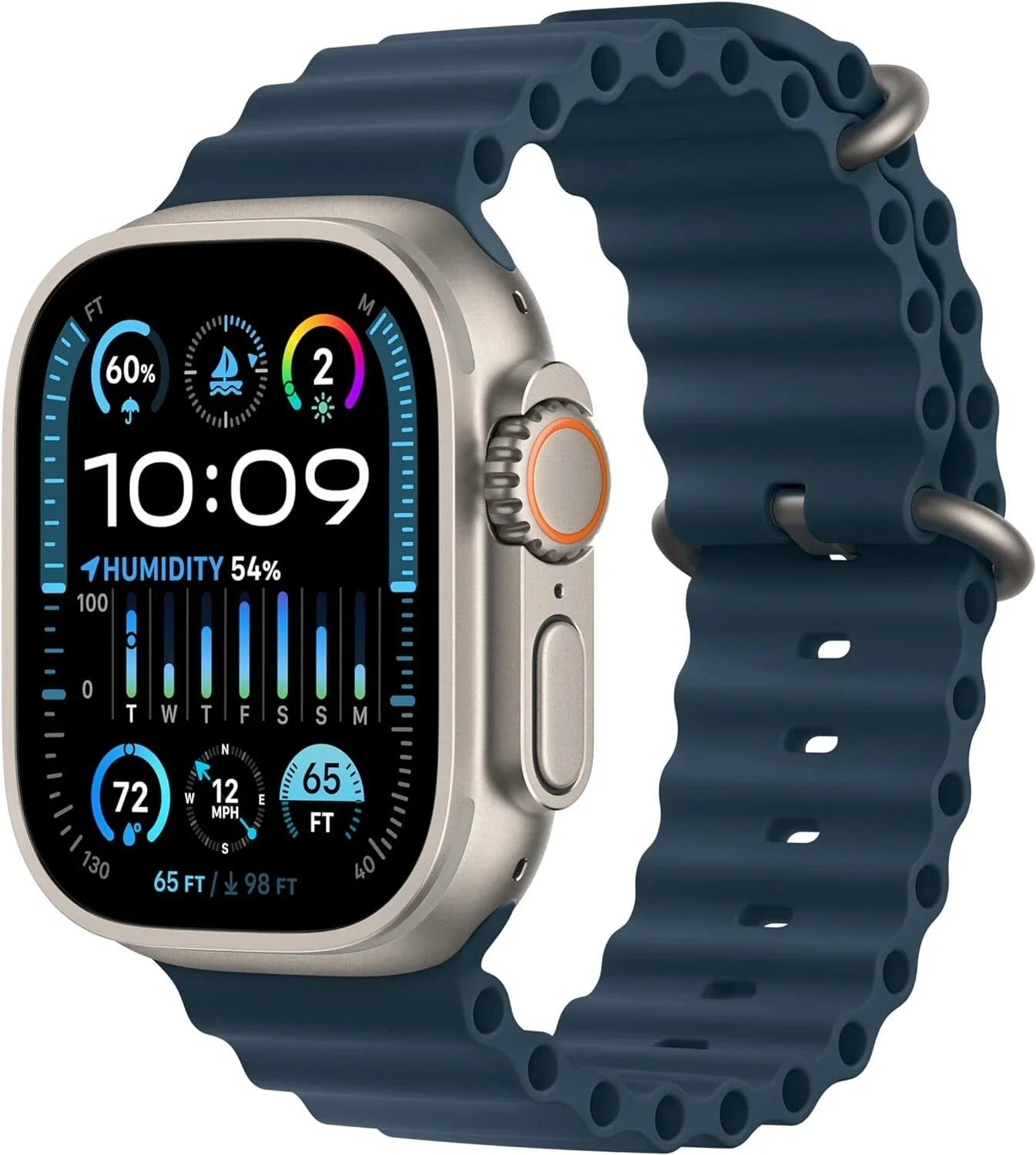 Apple Watch Ultra 2 – 64GB – Titanium Grey/Blue Band - Pristine - Refurbished