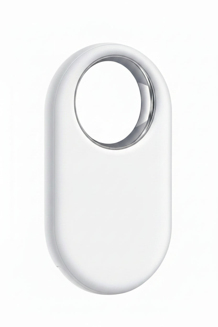 Samsung SmartTag2 White displayed flat highlighting slim profile