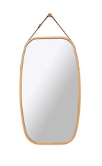 CARLA HOME Hanging Full LengthWall Mirror - Solid Bamboo Frame and Adjustable Leather Strap for Bathroom and Bedroom Tristar Online