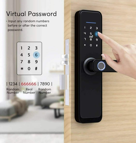 Fingerprint Smart Door Lock Wifi Connectivity – 5 ways to unlock ( Open Never Used) Tuya