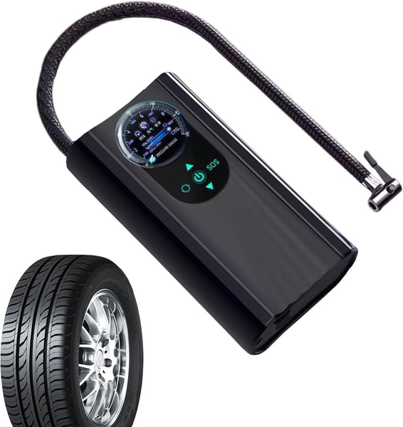 Portable Car Tire Inflator Wired Pump Car Motorcycle Bike Pump - Black Tristar