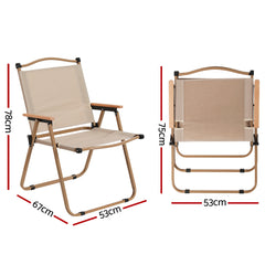 Gardeon Outdoor Camping Chairs Portable Folding Beach Chair Patio Furniture Tristar Online