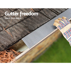 Gardeon Gutter Guard Aluminium Mesh 60M 100x20cm Silver Tristar Online
