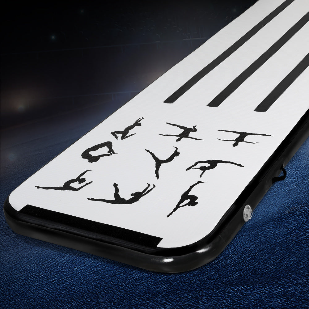 Everfit 3M Air Track Gymnastics Tumbling Mat Exercise Cheerleading Unique Black Tristar Online