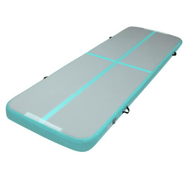 Everfit 3m x 1m Air Track Mat Gymnastic Tumbling Mint Green and Grey Tristar Online