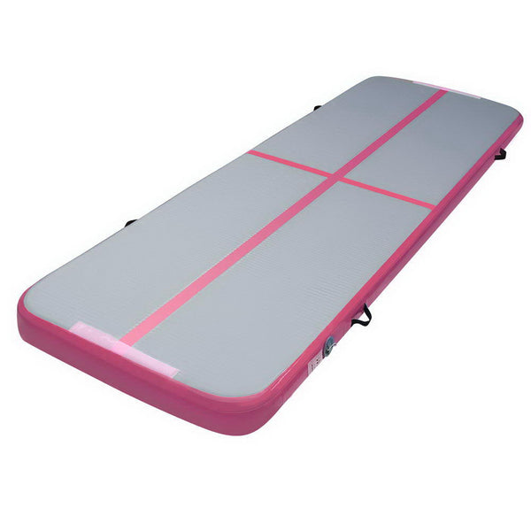 Everfit 3m x 1m Air Track Mat Gymnastic Tumbling Pink and Grey Tristar Online