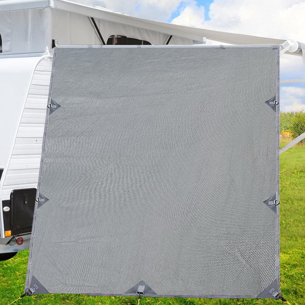 Pop Top Caravan Privacy Screen 2.1 x 1.8M Sun Shade End Wall Roll Out Awning Tristar Online