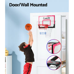 Everfit 23" Mini Basketball Hoop Backboard Door Wall Mounted Sports Kids Red Tristar Online