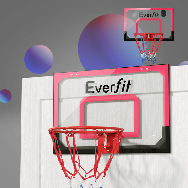 Everfit 23" Mini Basketball Hoop Backboard Door Wall Mounted Sports Kids Red Tristar Online