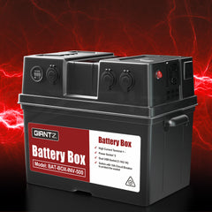 Giantz Battery Box 500W Inverter Deep Cycle Battery Portable Caravan Camping USB Tristar Online