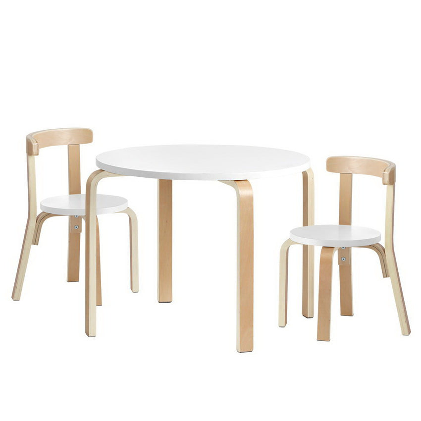 Keezi Nordic Kids Table Chair Set 3PC Desk Activity Study Play Children Modern Tristar Online