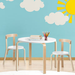 Keezi Nordic Kids Table Chair Set 3PC Desk Activity Study Play Children Modern Tristar Online