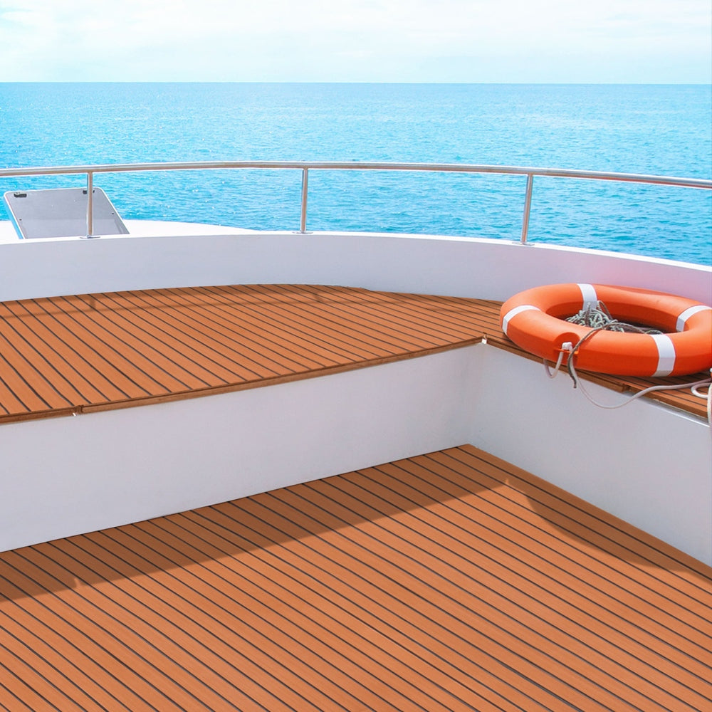 Seamanship EVA Foam Boat Flooring Mat Decking Sheet 240x90x0.6cm Dark Brown Tristar Online