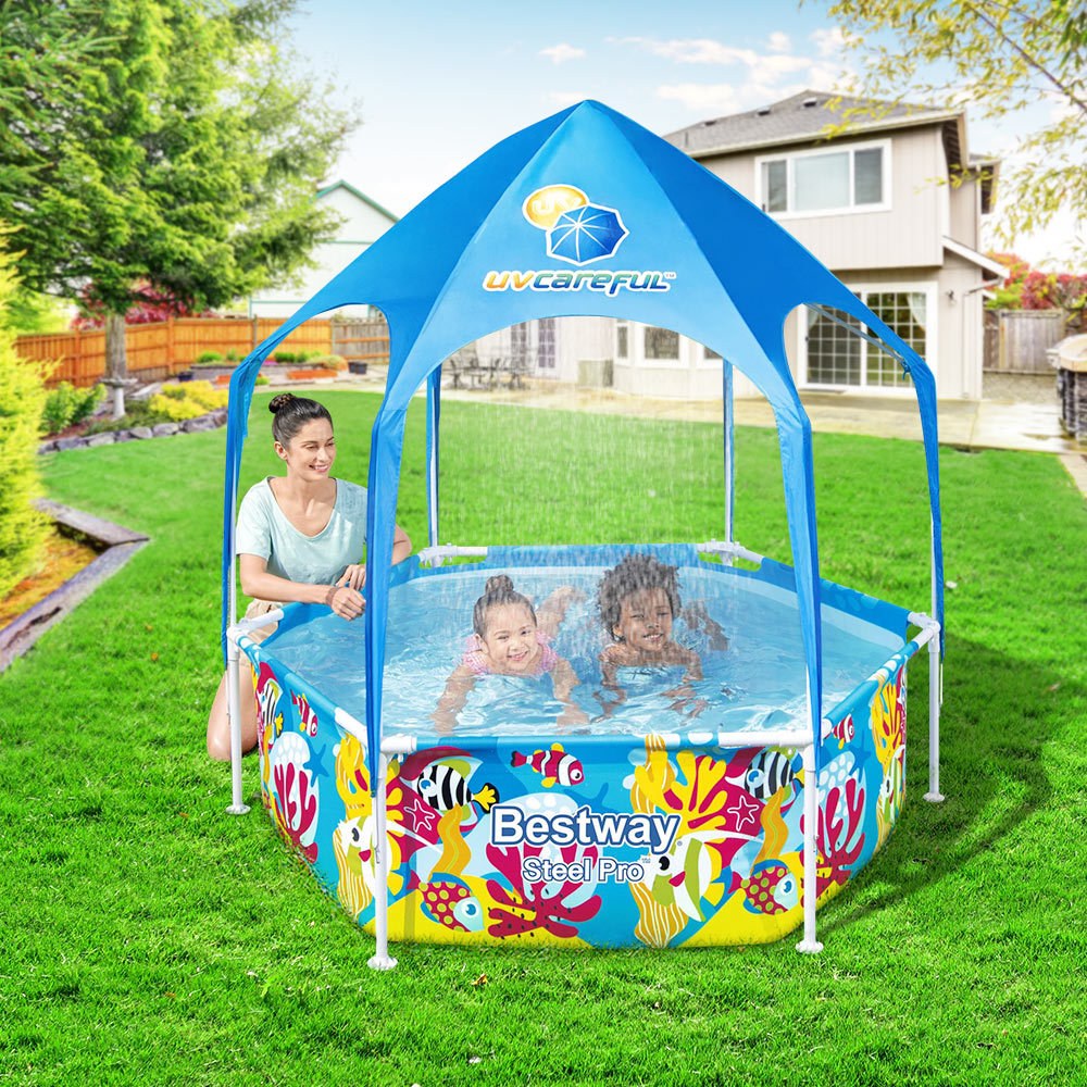 Bestway Swimming Pool Above Ground Plays Kids Steel Pro� Mist Shade Pools Tristar Online