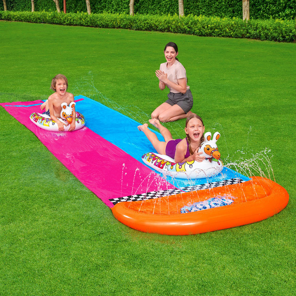 Bestway Inflatable Water Slip And Slide 4.88m Kids Rider Splash Toy Outdoor Tristar Online