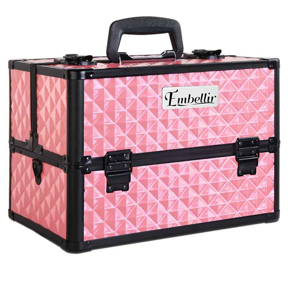 Embellir Portable Cosmetic Beauty Makeup Case - Diamond Pink Tristar Online