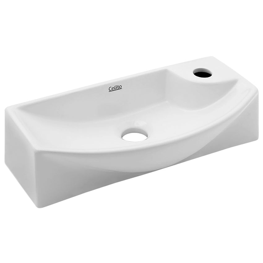 Cefito Bathroom Basin Ceramic Vanity Sink Hand Wash Bowl 45x23cm Tristar Online