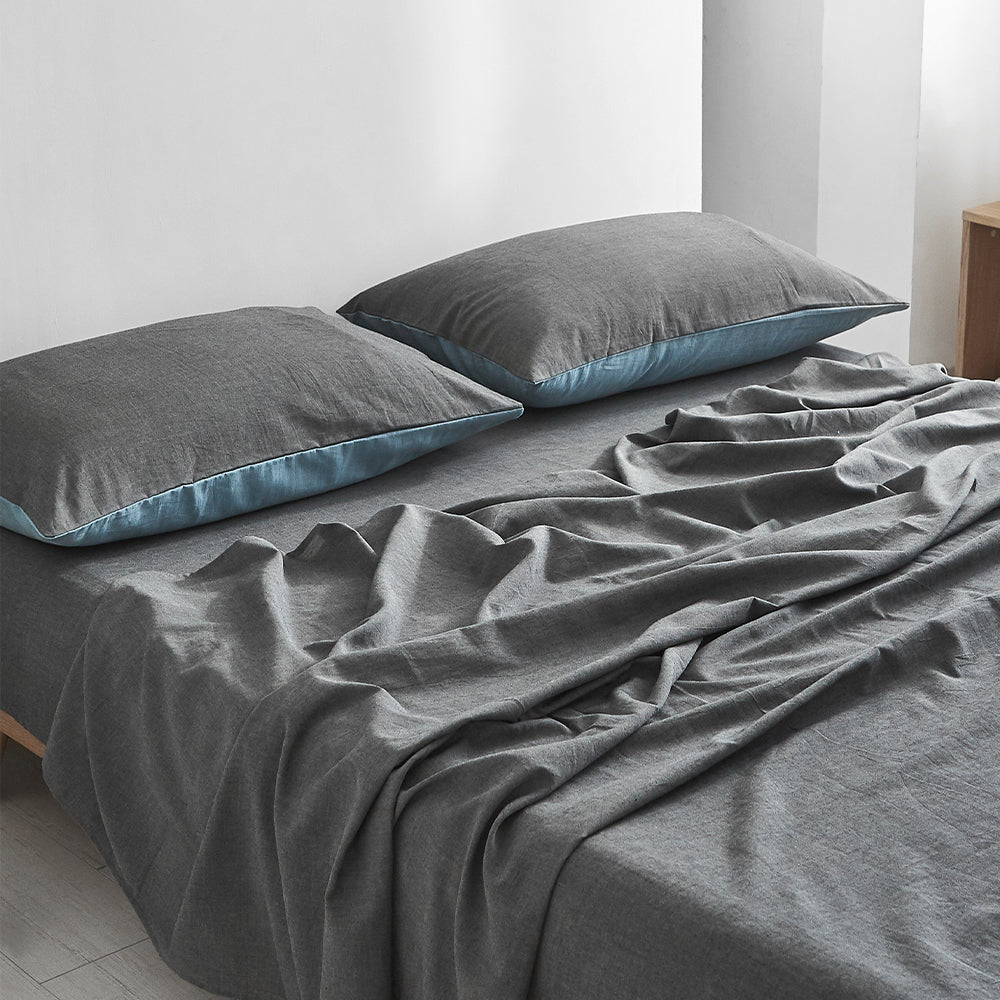 Cosy Club Sheet Set Cotton Sheets Double Blue Dark Blue Tristar Online