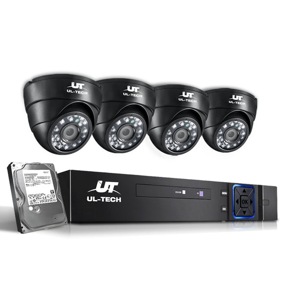 UL-Tech CCTV Security System 2TB 4CH DVR 1080P 4 Camera Sets Tristar Online
