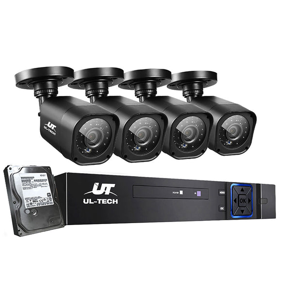UL-tech Home CCTV Security System Camera 4CH DVR 1080P 1500TVL 1TB Outdoor Home Tristar Online