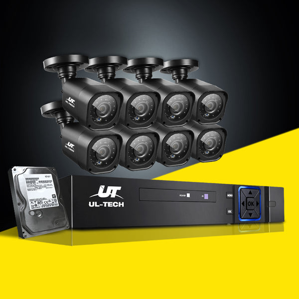 UL-Tech CCTV Security System 2TB 8CH DVR 1080P 8 Camera Sets Tristar Online