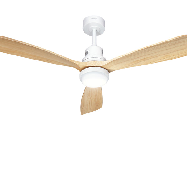 Devanti 52'' Ceiling Fan LED Light Remote Control Wooden Blades Timer Fans Tristar Online