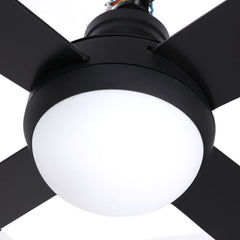 Devanti 52'' Ceiling Fan w/Light w/Remote Timer - Black Tristar Online