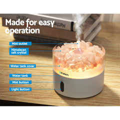 Devanti Aroma Diffuser Aromatherapy Essential Oils Air Humidifier LED Crystal Tristar Online