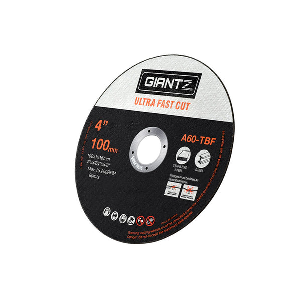 Giantz 200-Piece Cutting Discs 4" 100mm Angle Grinder Thin Cut Off Wheel Metal Tristar Online