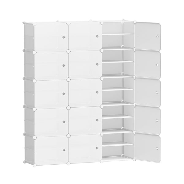 Artiss Shoe Cabinet DIY Shoe Box White Cube Portable Organiser Storage Stand Tristar Online