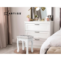 Artiss Dressing Table Stool Velvet White Tristar Online
