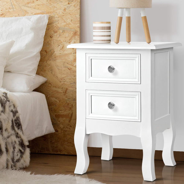 Artiss Bedside Tables Drawers Side Table French Storage Cabinet Nightstand Lamp Tristar Online