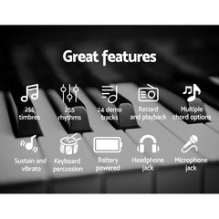 ALPHA 61 Keys LED Electronic Piano Keyboard Tristar Online