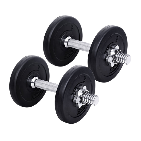 10KG Dumbbells Dumbbell Set Weight Training Plates Home Gym Fitness Exercise Tristar Online