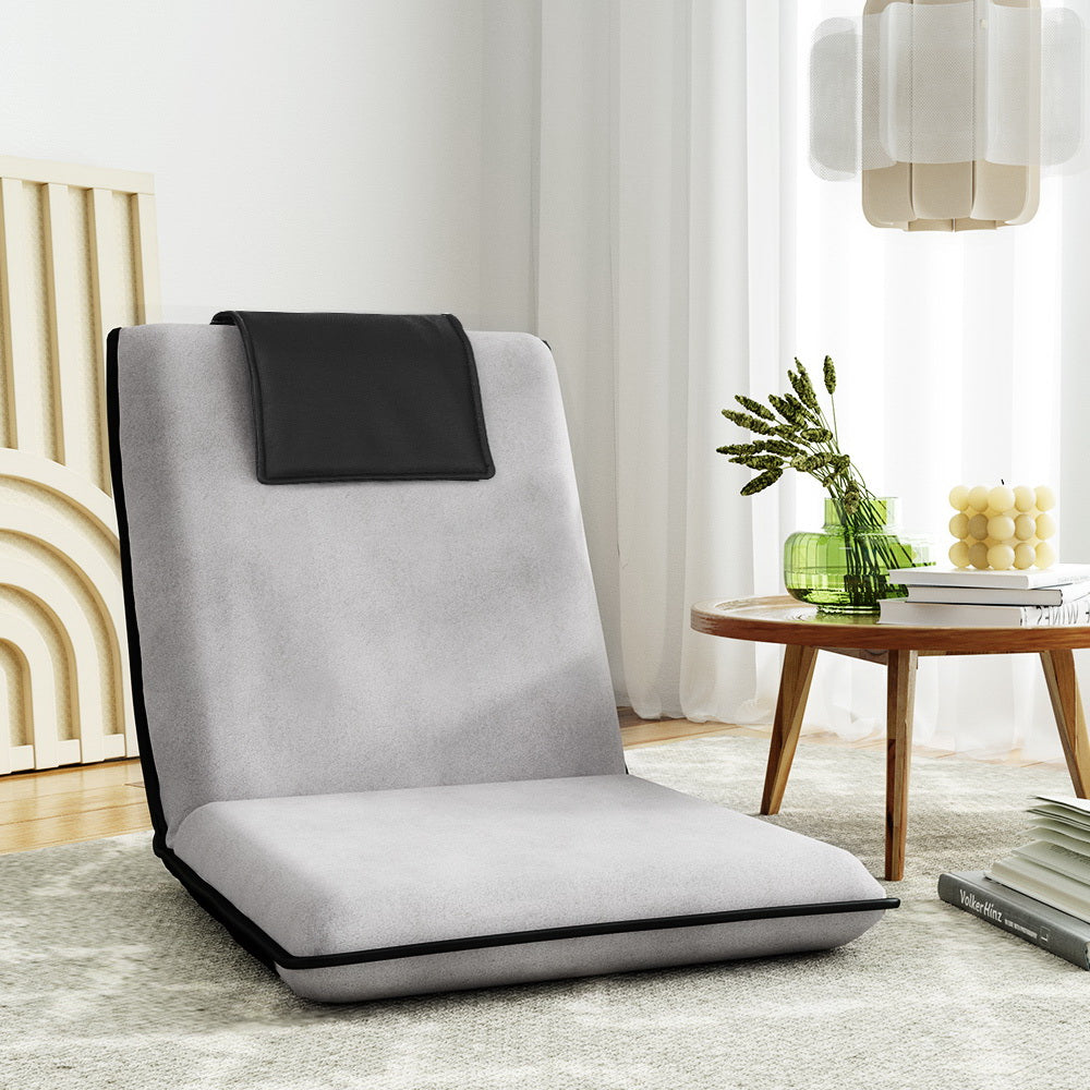 Artiss Floor Lounge Sofa Bed Couch Recliner Chair Folding Chair Cushion Grey Tristar Online